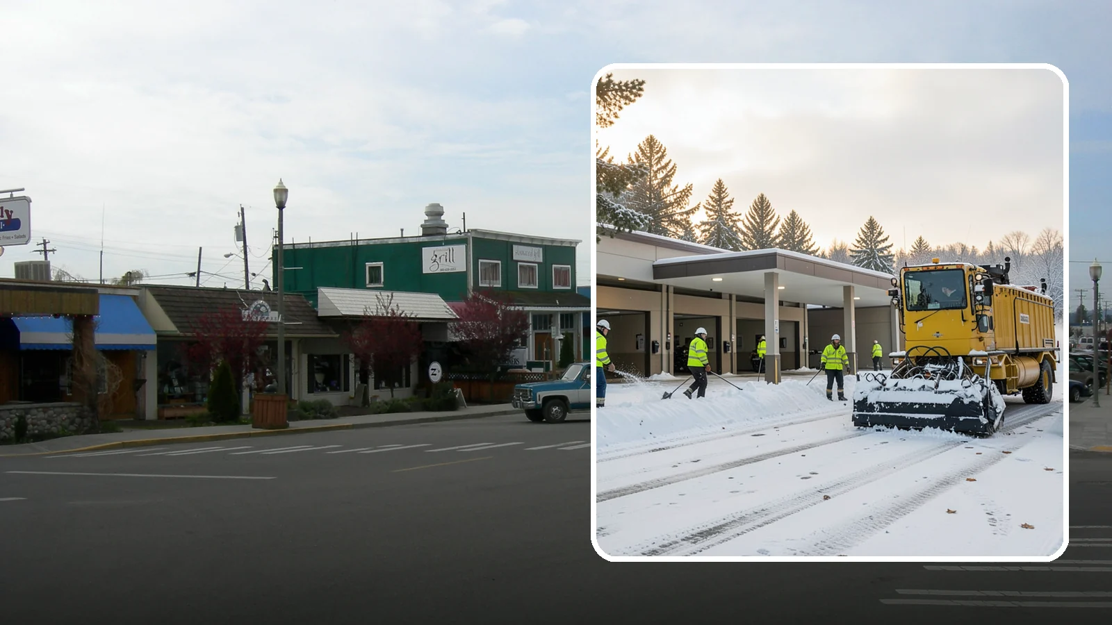 Transit Center Snow Removal in Stanwood, Snohomish County, WA - Keep buses loading and riders safe by clearing transit bays, boarding platforms, and passenger walkways before the morning...