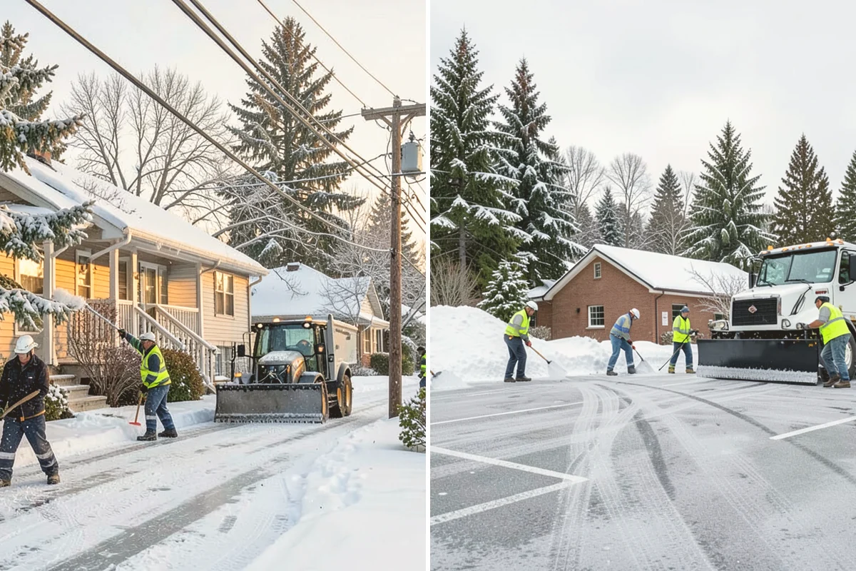 Transit Center Snow Removal in Stanwood, Snohomish County, WA - Map bus bays, boarding islands, and rider walkways