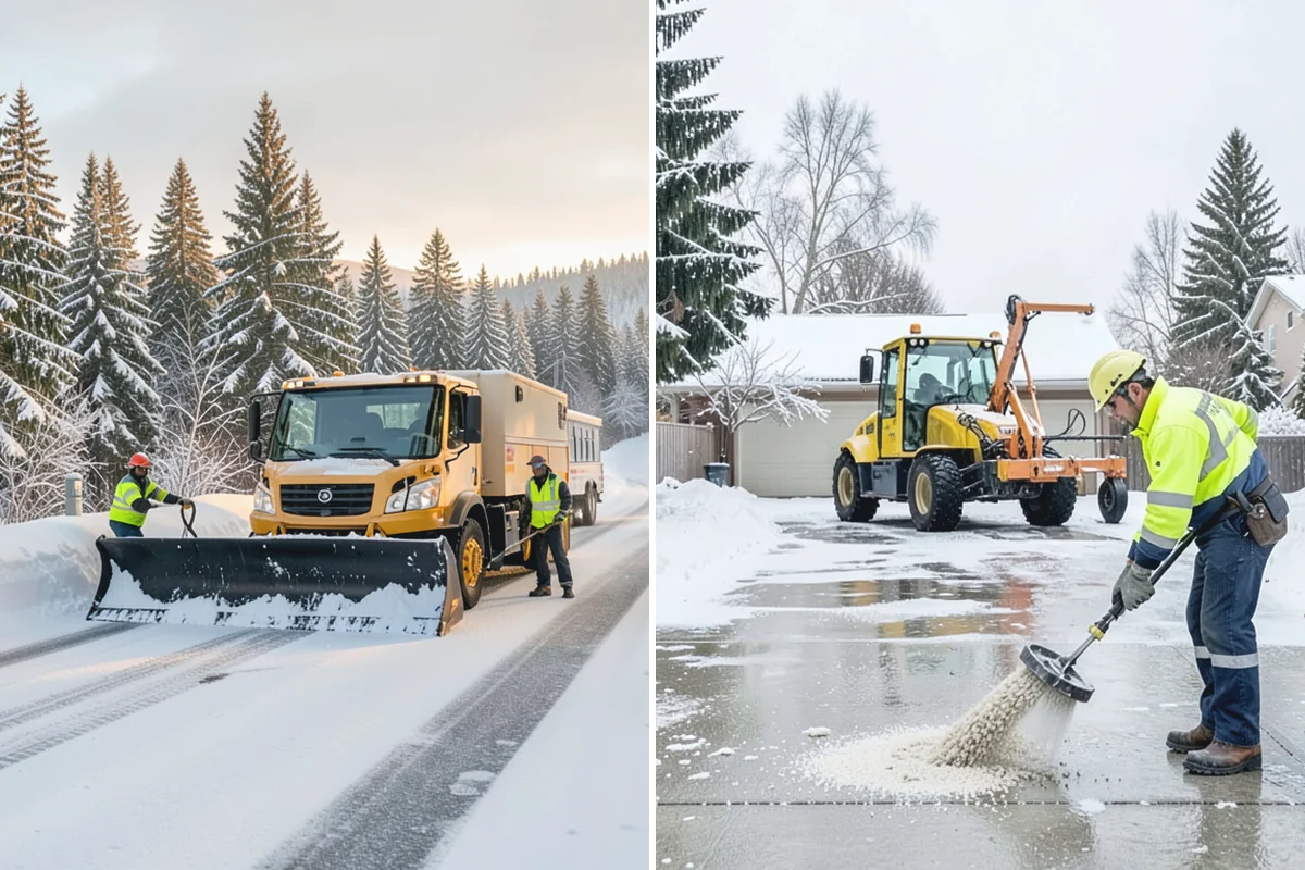 Transit Center Snow Removal in Sumner, Pierce County, WA - Map bus bays, boarding islands, and rider walkways