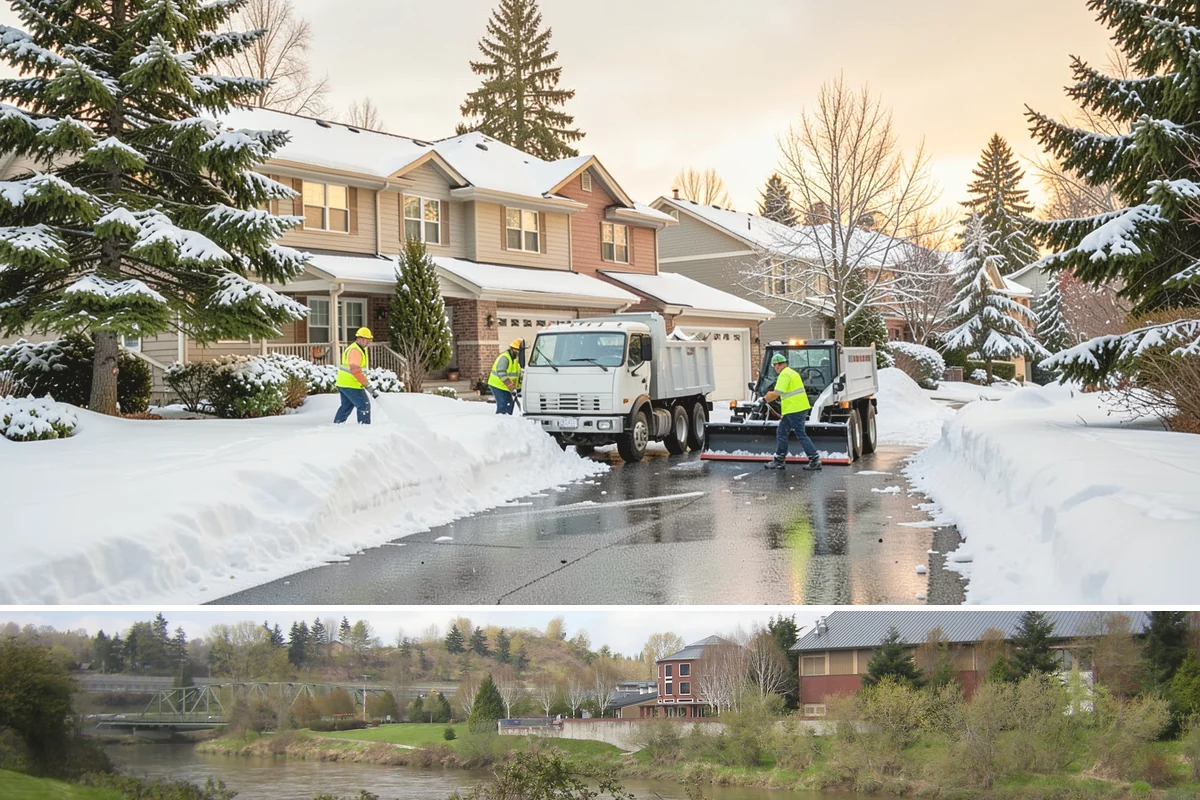 Transit Center Snow Removal in Tukwila, King County, WA - Transit demand peaks December through February around morning-rush freeze conditions.