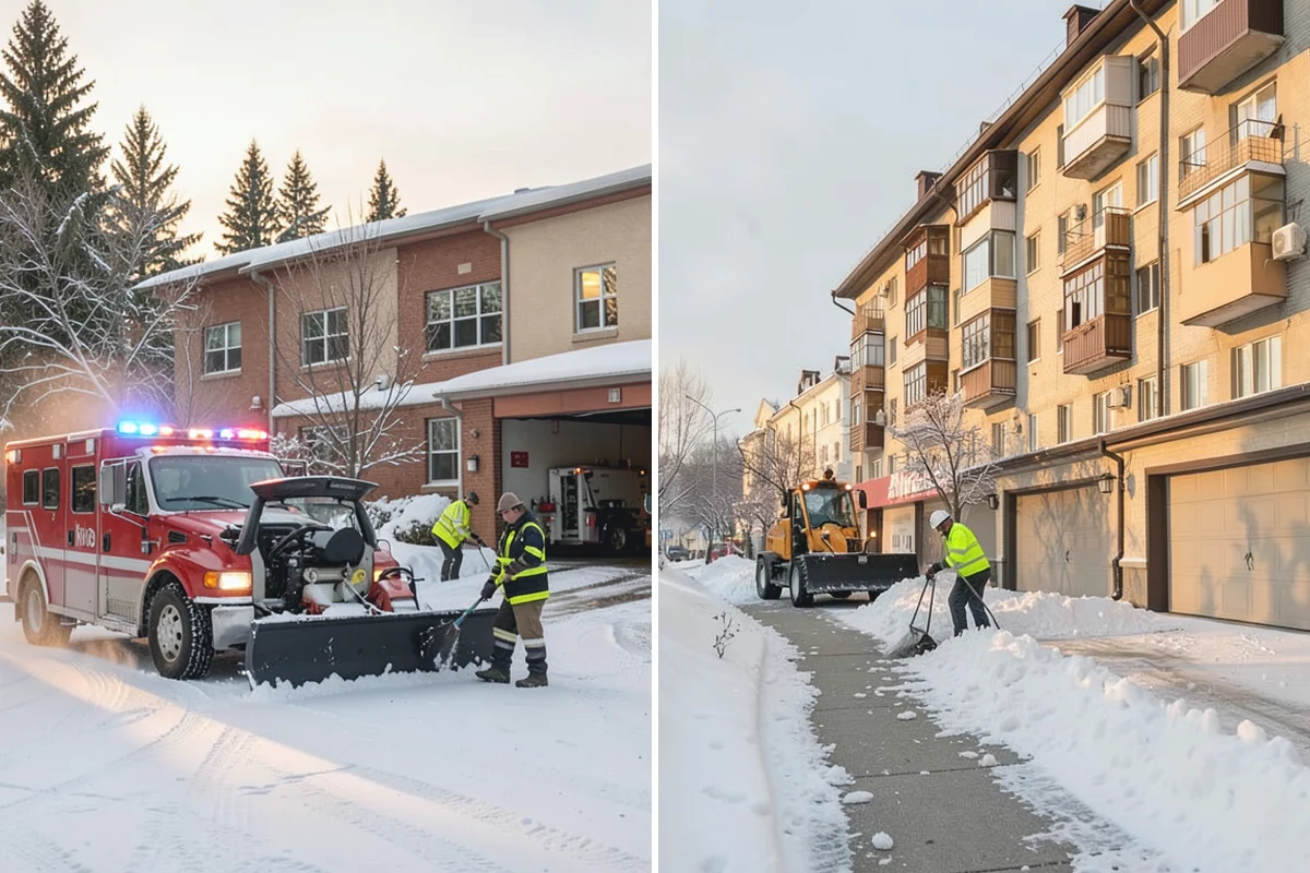 Transit Center Snow Removal in Wilkeson, Pierce County, WA - Map bus bays, boarding islands, and rider walkways