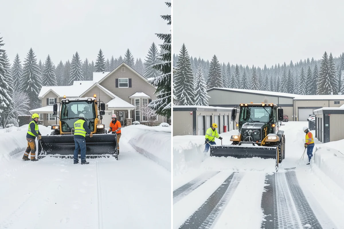 Transit Center Snow Removal in Yarrow Point, King County, WA - Map bus bays, boarding islands, and rider walkways