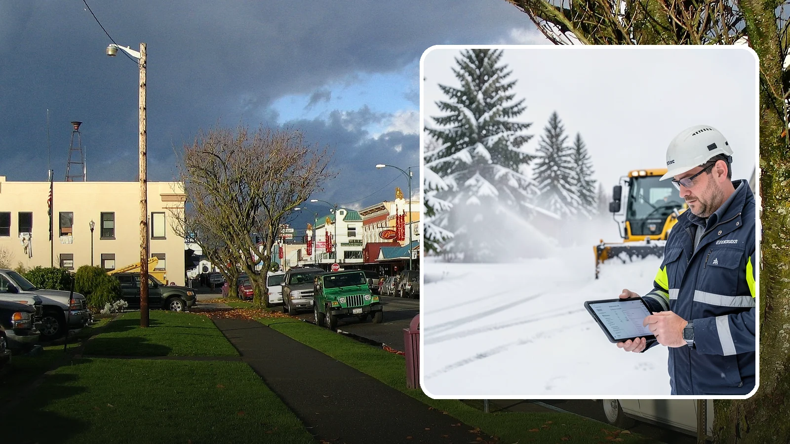 Trigger-Depth Snow Removal in Arlington, Snohomish County, WA - We dispatch automatically once snow reaches your chosen trigger depth so clearing starts at a consistent Western Washington...