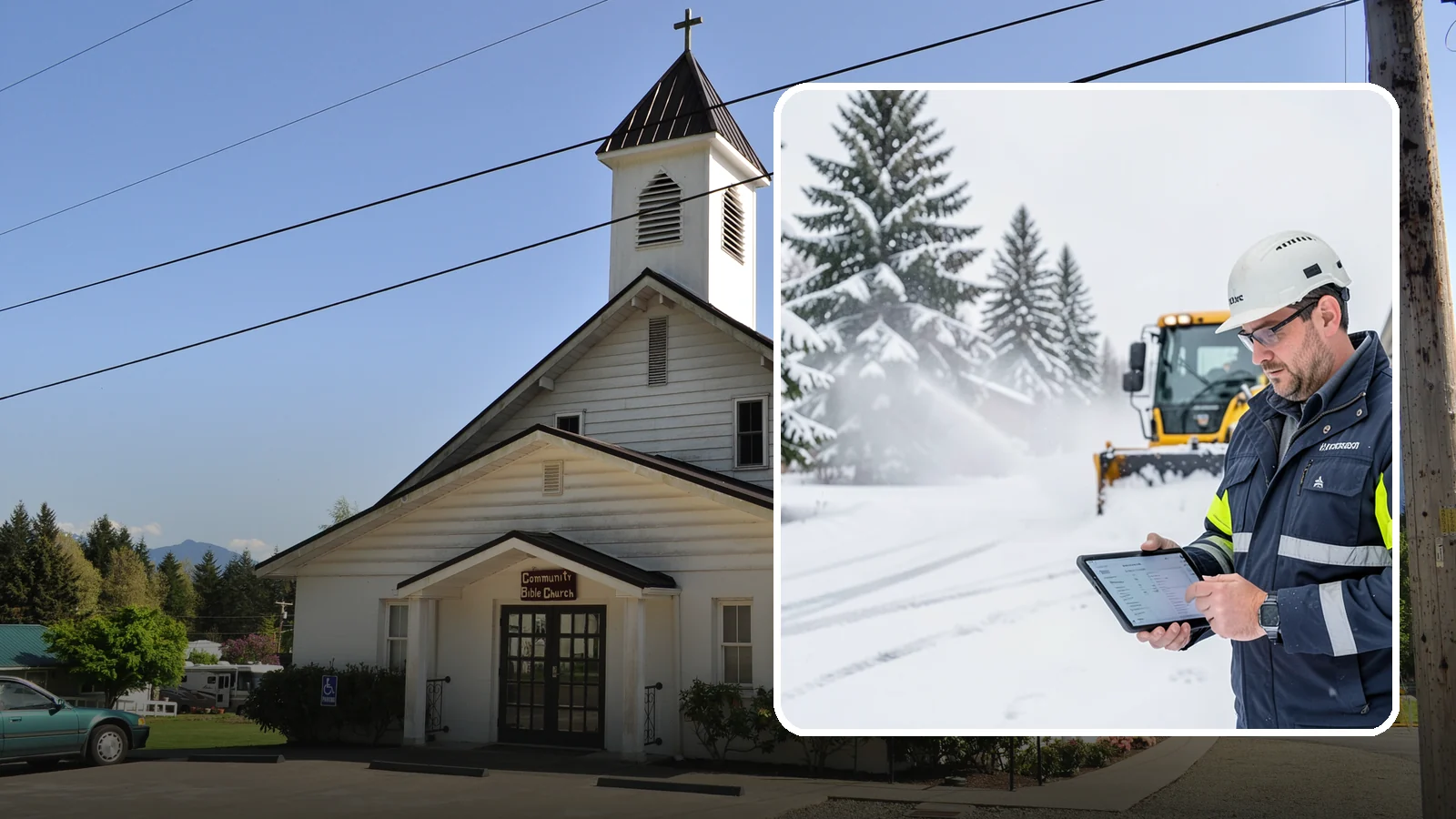 Trigger-Depth Snow Removal in Concrete, Skagit County, WA - We dispatch automatically once snow reaches your chosen trigger depth so clearing starts at a consistent Western Washington...