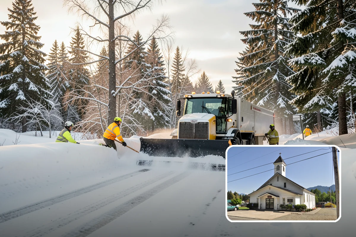 Trigger-Depth Snow Removal in Concrete, Skagit County, WA - Starts service at a precise, agreed depth