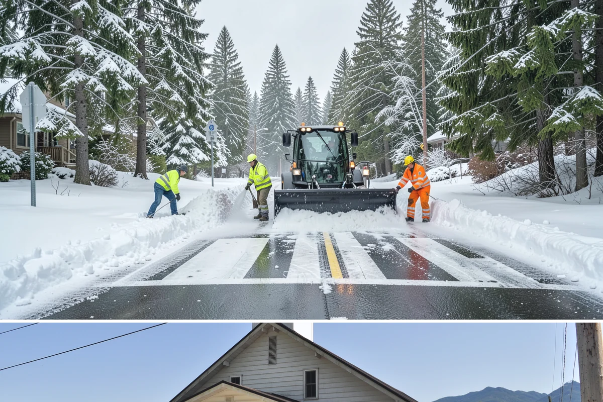 Trigger-Depth Snow Removal in Concrete, Skagit County, WA - Active all winter, mobilizing whenever accumulation reaches your set depth during any storm.