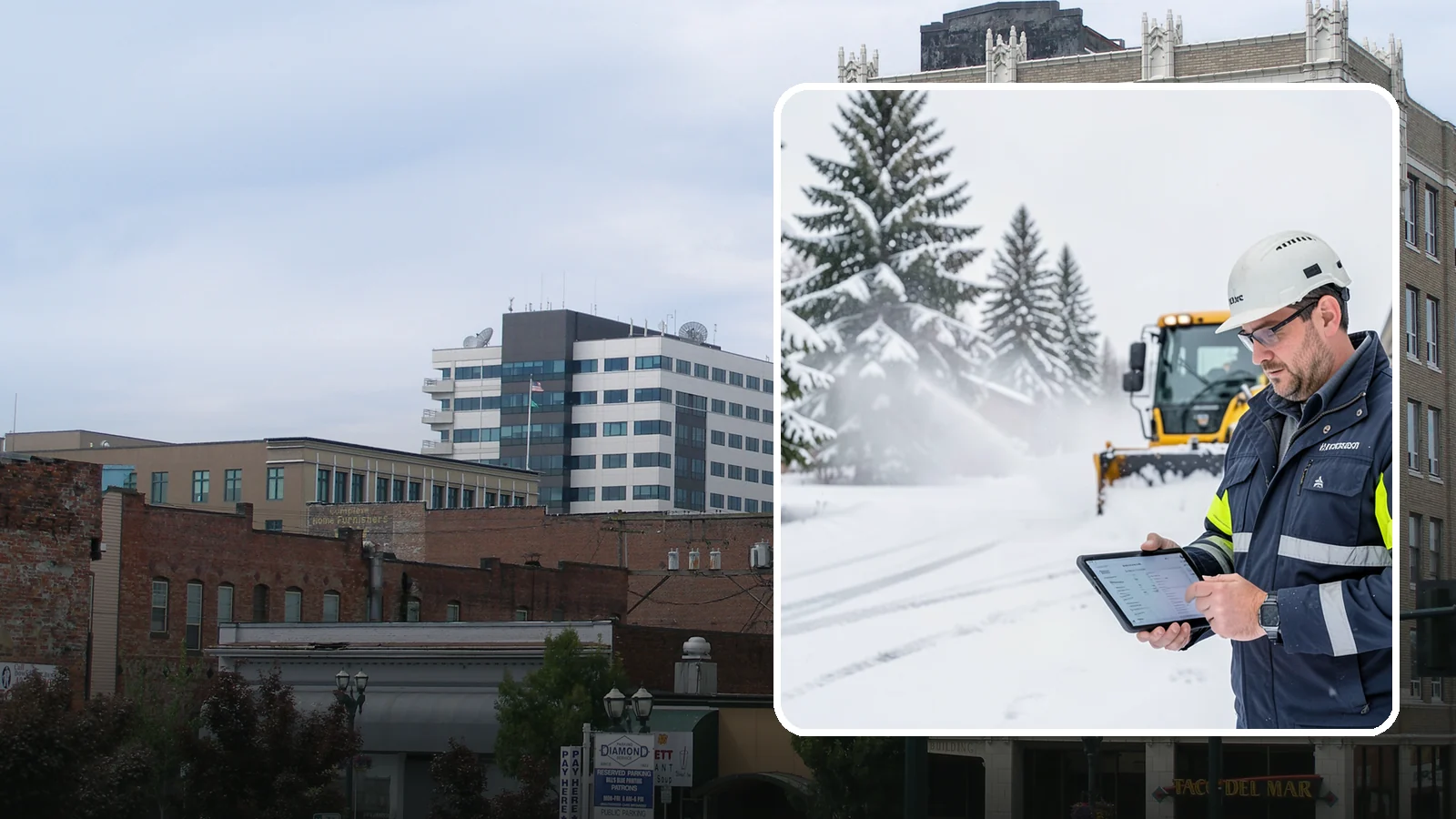 Trigger-Depth Snow Removal in Everett, Snohomish County, WA - We dispatch automatically once snow reaches your chosen trigger depth so clearing starts at a consistent Western Washington...