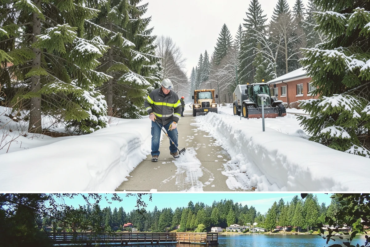 Trigger-Depth Snow Removal in Federal Way, King County, WA - Active all winter, mobilizing whenever accumulation reaches your set depth during any storm.