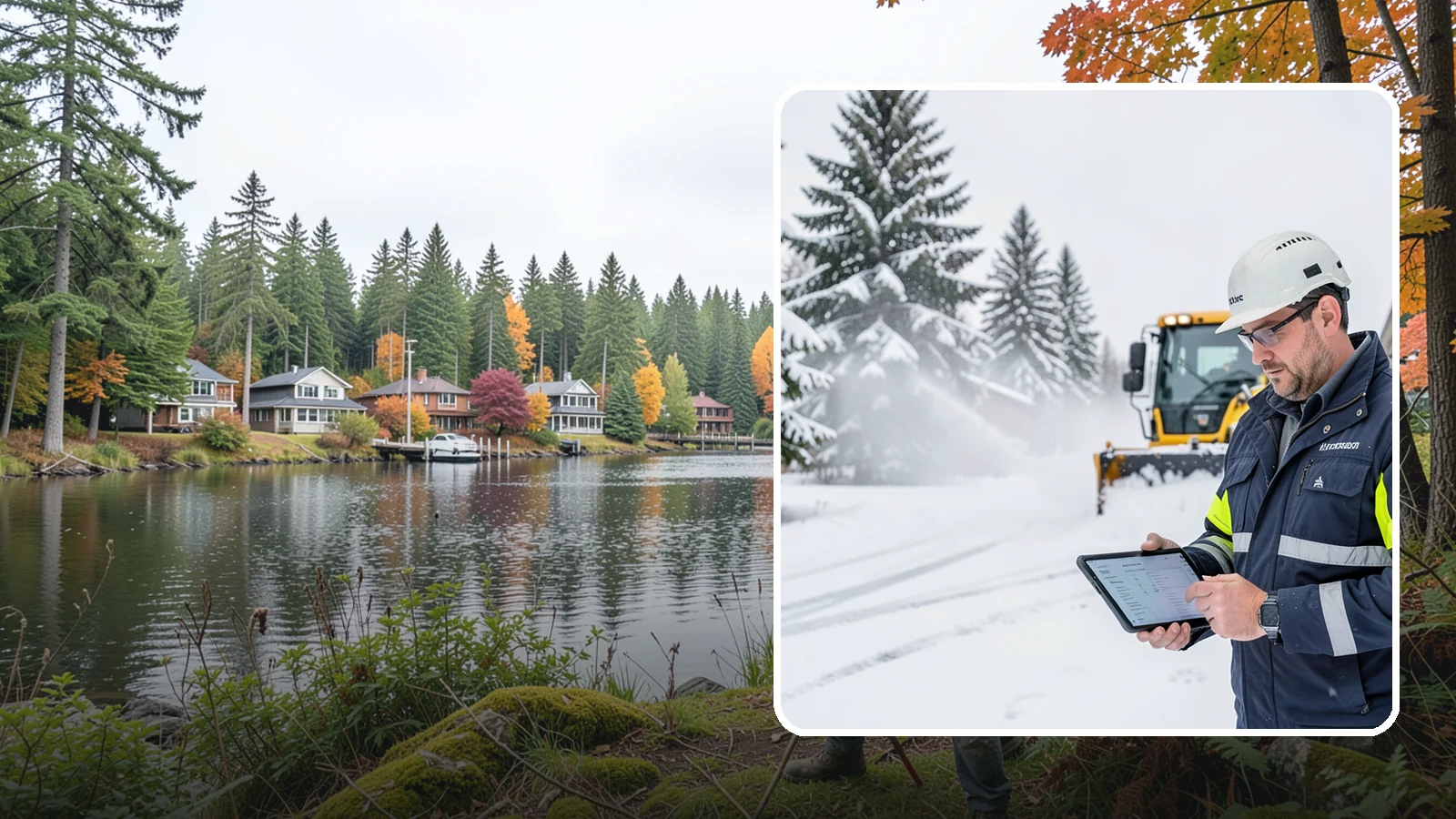 Trigger-Depth Snow Removal in La Conner, Skagit County, WA - We dispatch automatically once snow reaches your chosen trigger depth so clearing starts at a consistent Western Washington...