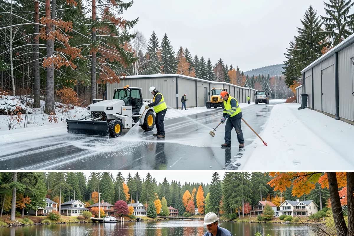 Trigger-Depth Snow Removal in La Conner, Skagit County, WA - Active all winter, mobilizing whenever accumulation reaches your set depth during any storm.