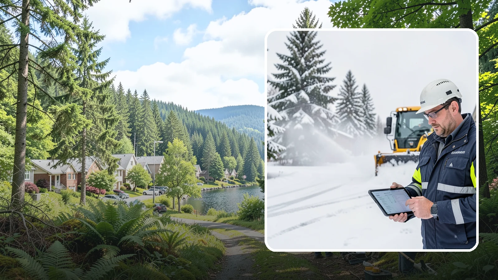 Trigger-Depth Snow Removal in Lake Forest Park, King County, WA - We dispatch automatically once snow reaches your chosen trigger depth so clearing starts at a consistent Western Washington...