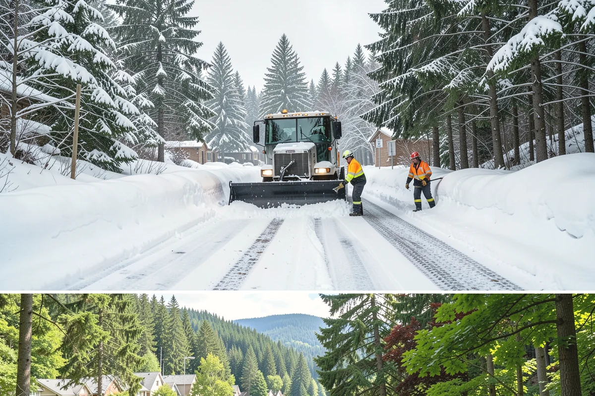 Trigger-Depth Snow Removal in Lake Forest Park, King County, WA - Active all winter, mobilizing whenever accumulation reaches your set depth during any storm.