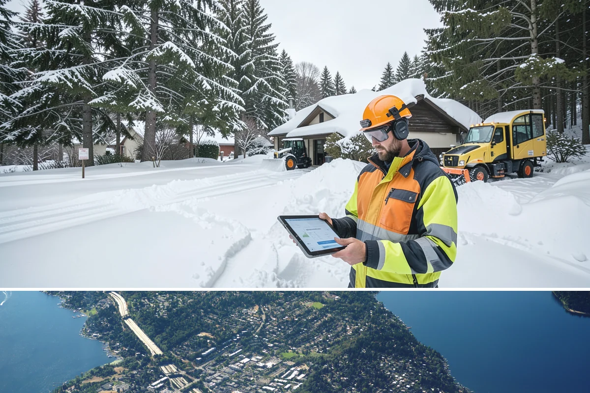 Trigger-Depth Snow Removal in Mercer Island, King County, WA - Active all winter, mobilizing whenever accumulation reaches your set depth during any storm.