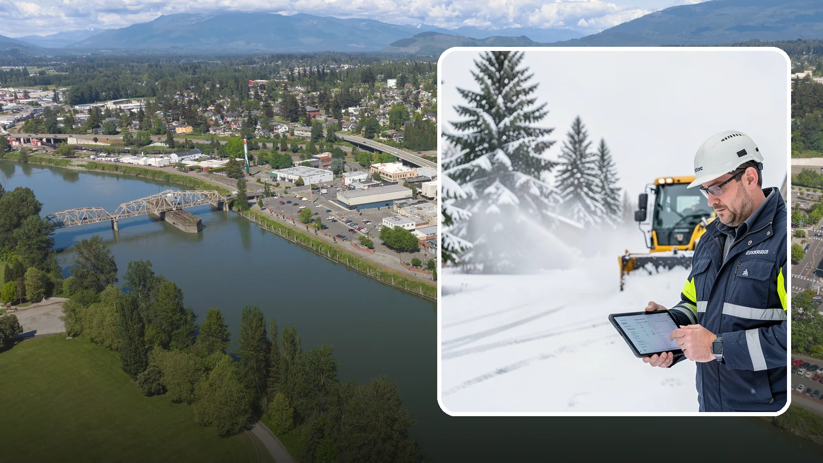 Trigger-Depth Snow Removal in Mount Vernon, Skagit County, WA - We dispatch automatically once snow reaches your chosen trigger depth so clearing starts at a consistent Western Washington...