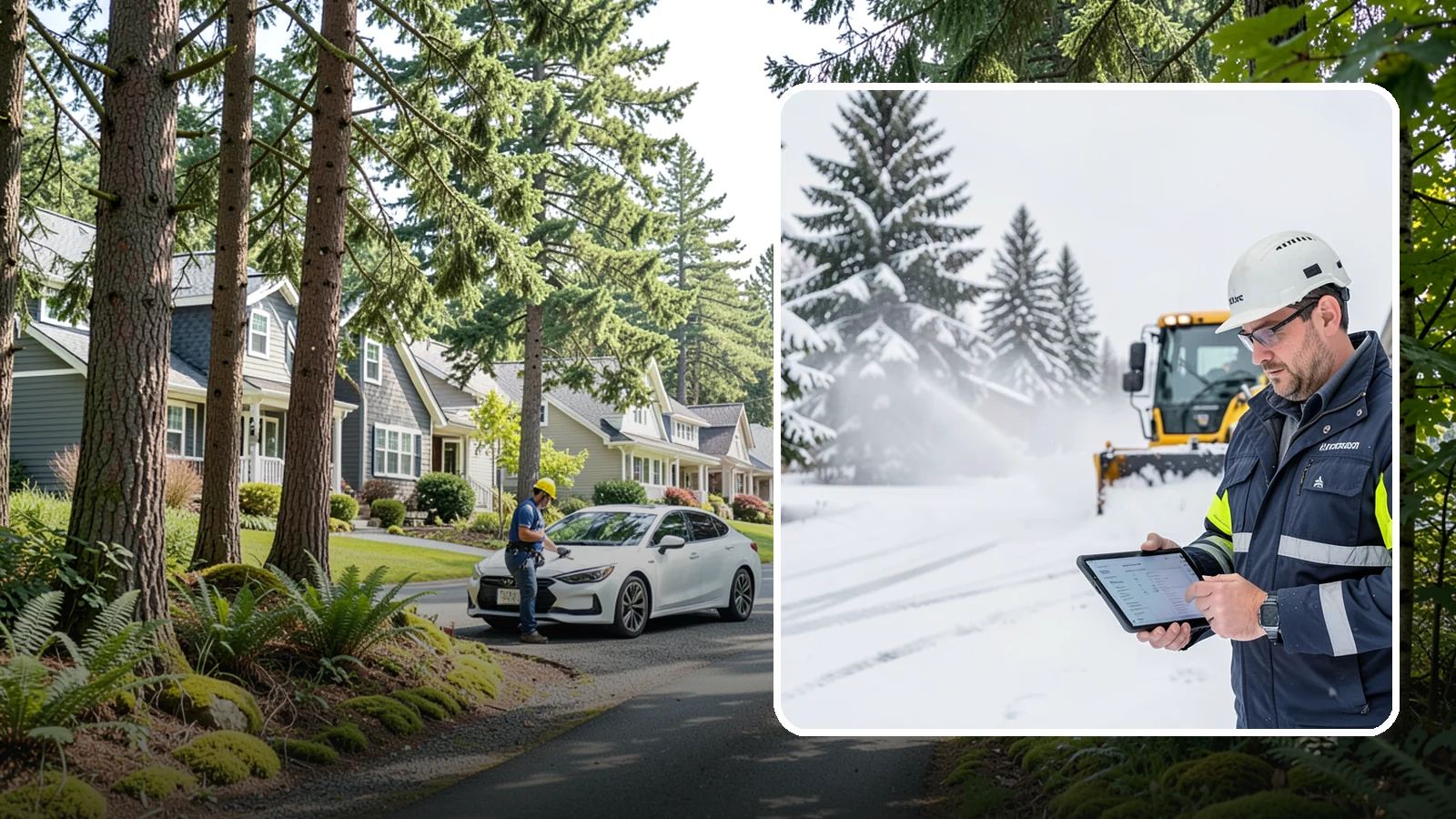 Trigger-Depth Snow Removal in Normandy Park, King County, WA - We dispatch automatically once snow reaches your chosen trigger depth so clearing starts at a consistent Western Washington...