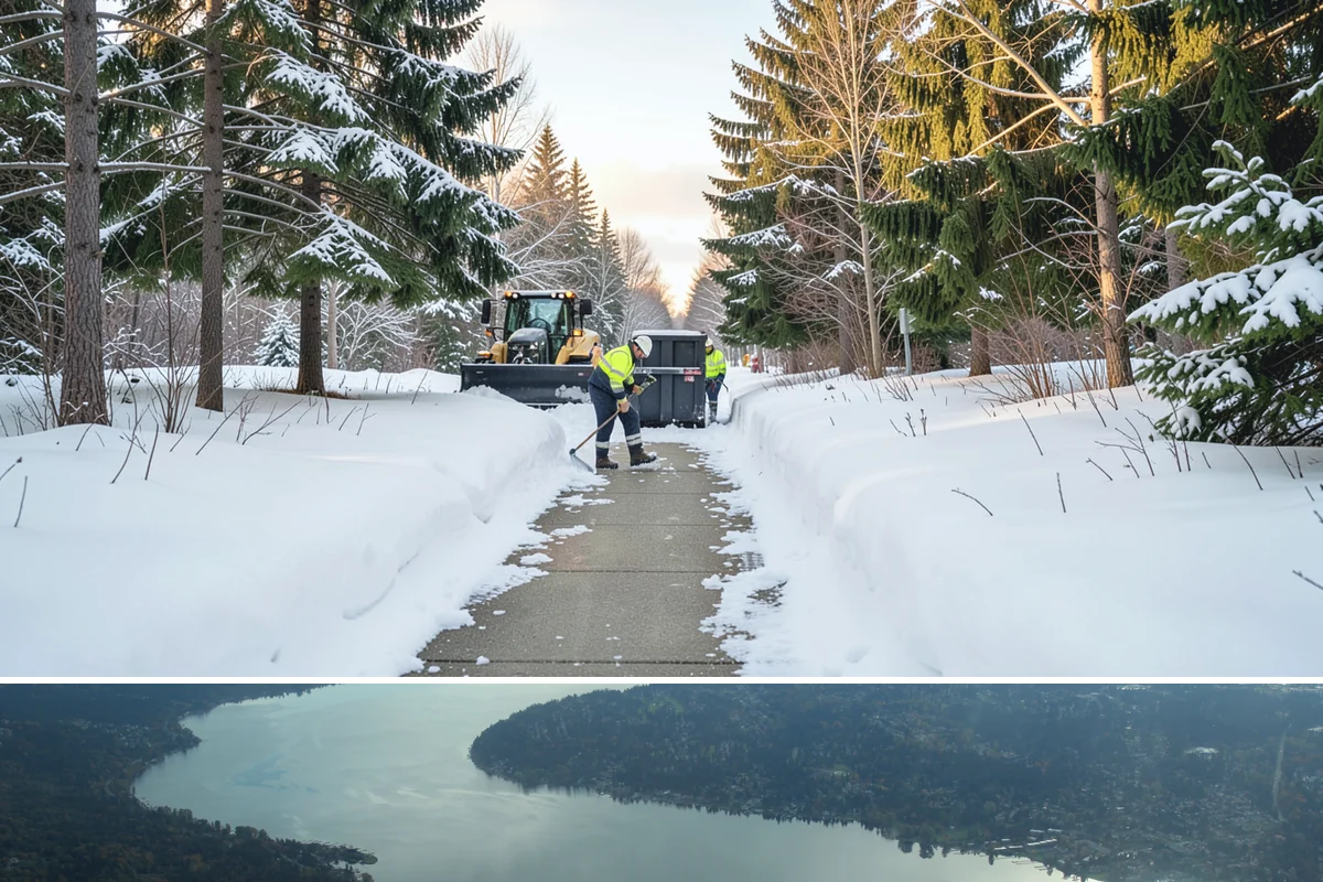 Trigger-Depth Snow Removal in Sammamish, King County, WA - Active all winter, mobilizing whenever accumulation reaches your set depth during any storm.