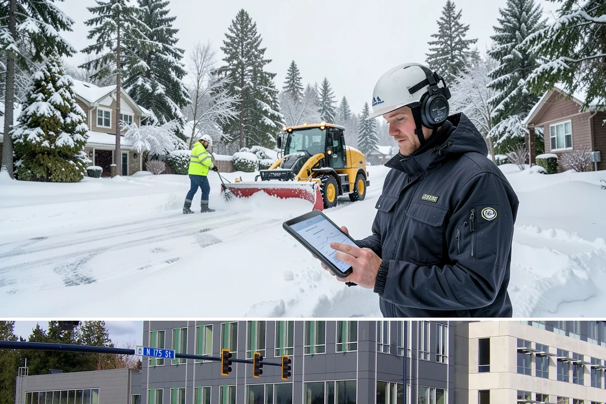 Trigger-Depth Snow Removal in Shoreline, King County, WA - Active all winter, mobilizing whenever accumulation reaches your set depth during any storm.