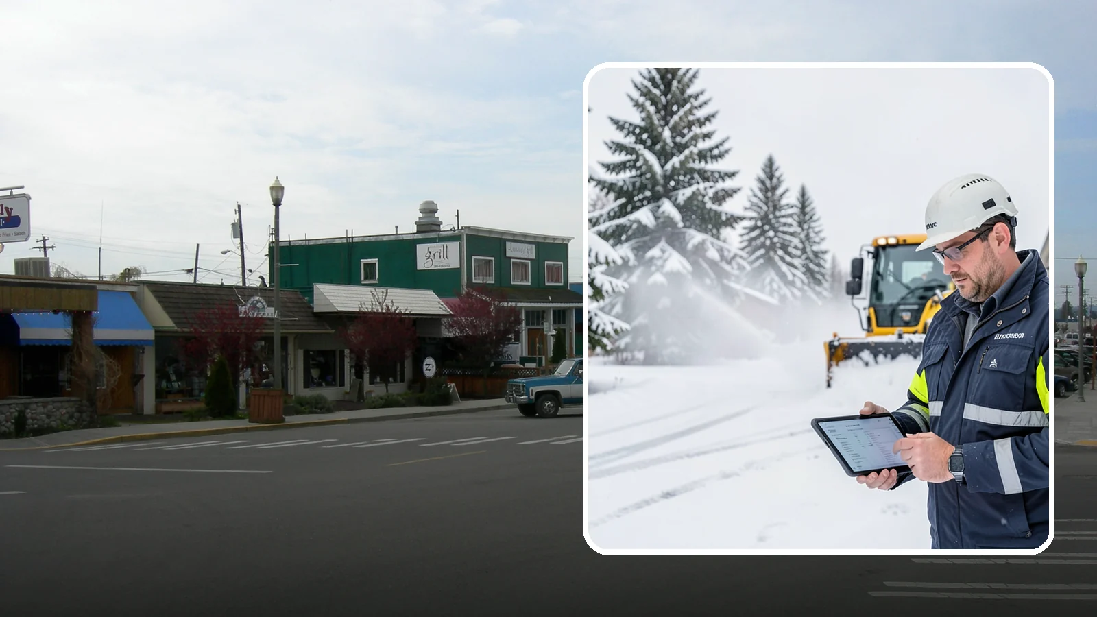 Trigger-Depth Snow Removal in Stanwood, Snohomish County, WA - We dispatch automatically once snow reaches your chosen trigger depth so clearing starts at a consistent Western Washington...