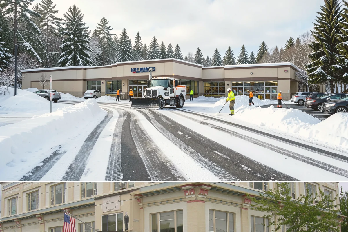 Utility Access Clearing in Anacortes, Skagit County, WA - Maintained after each snowfall throughout the winter season so critical access is never blocked.