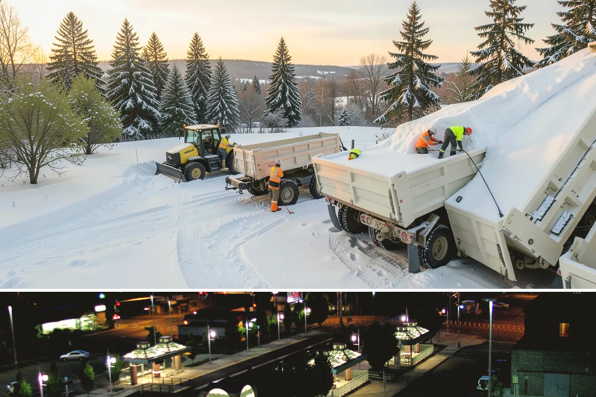 Utility Access Clearing in Auburn, King County, WA - Maintained after each snowfall throughout the winter season so critical access is never blocked.