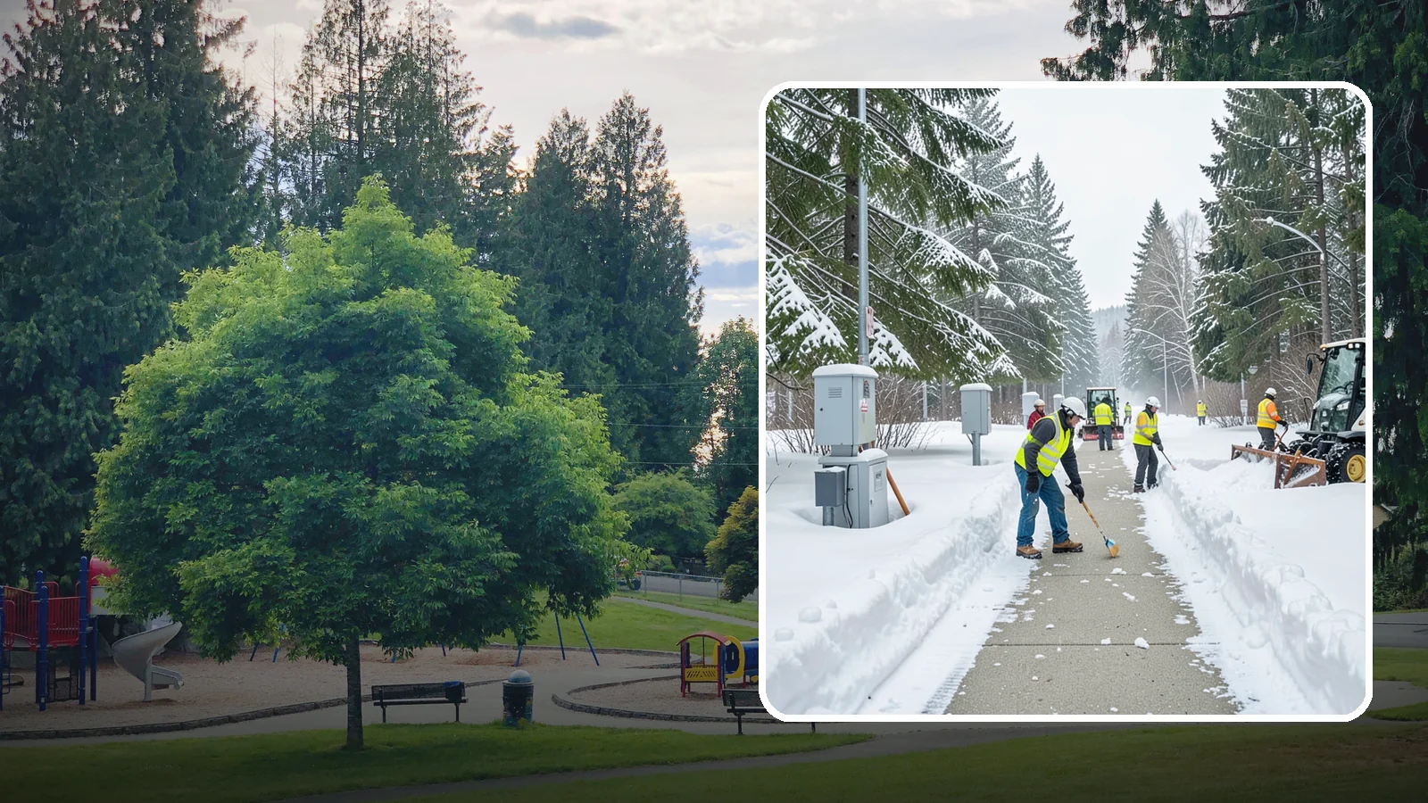 Utility Access Clearing in Bonney Lake, Pierce County, WA - We clear snow from utility panels, meters, shutoffs, and vaults so crews can reach critical systems in any Western Washington...