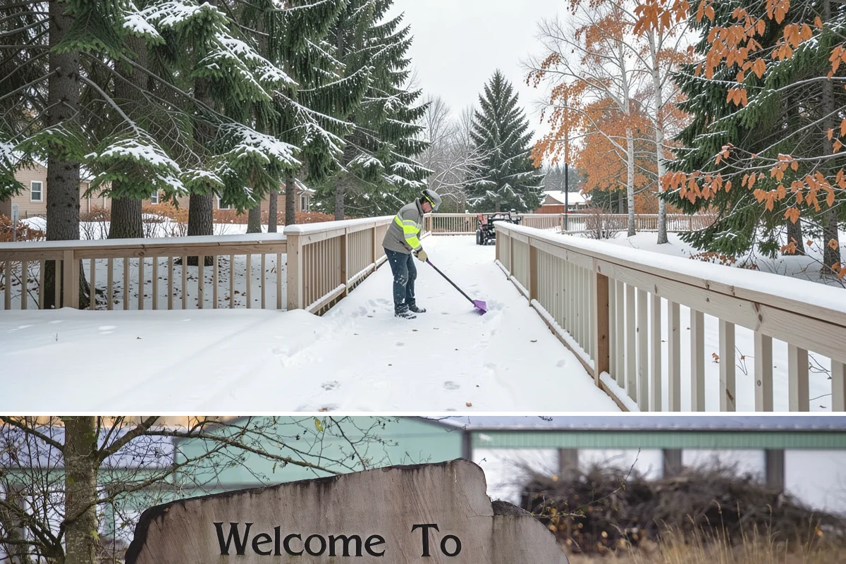 Utility Access Clearing in Buckley, Pierce County, WA - Maintained after each snowfall throughout the winter season so critical access is never blocked.
