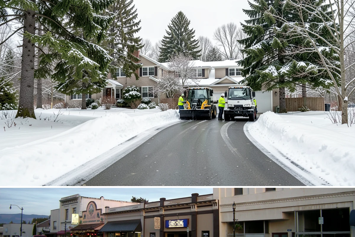 Utility Access Clearing in Burlington, Skagit County, WA - Maintained after each snowfall throughout the winter season so critical access is never blocked.