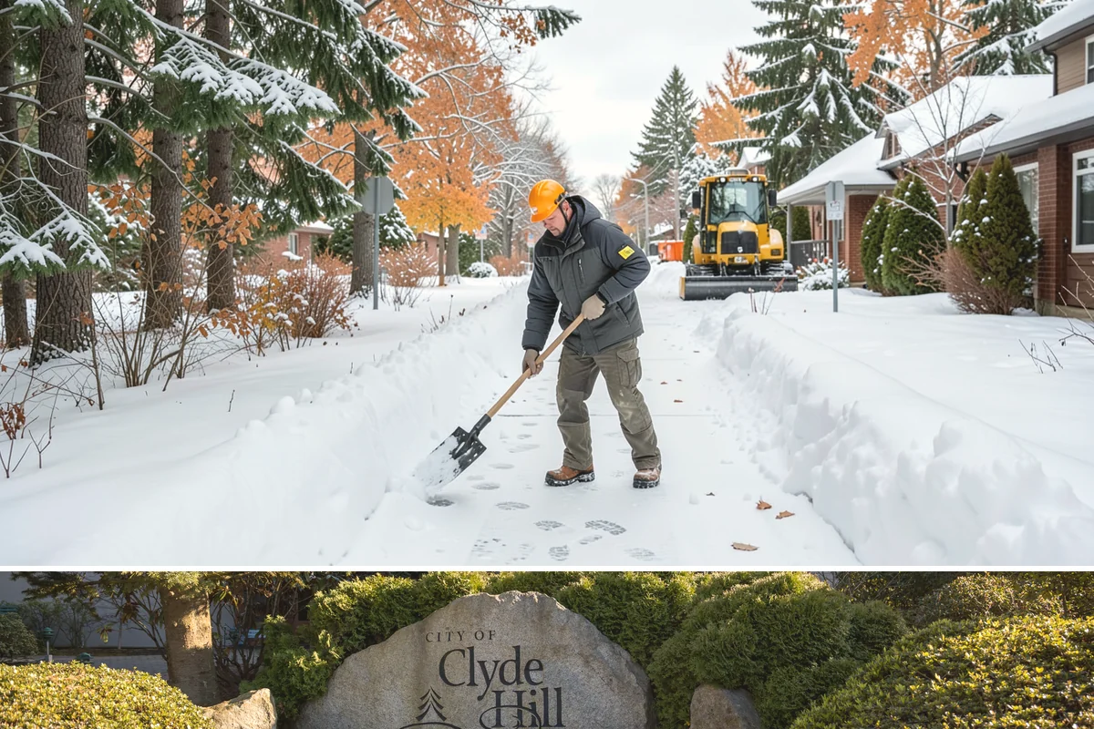 Utility Access Clearing in Clyde Hill, King County, WA - Maintained after each snowfall throughout the winter season so critical access is never blocked.