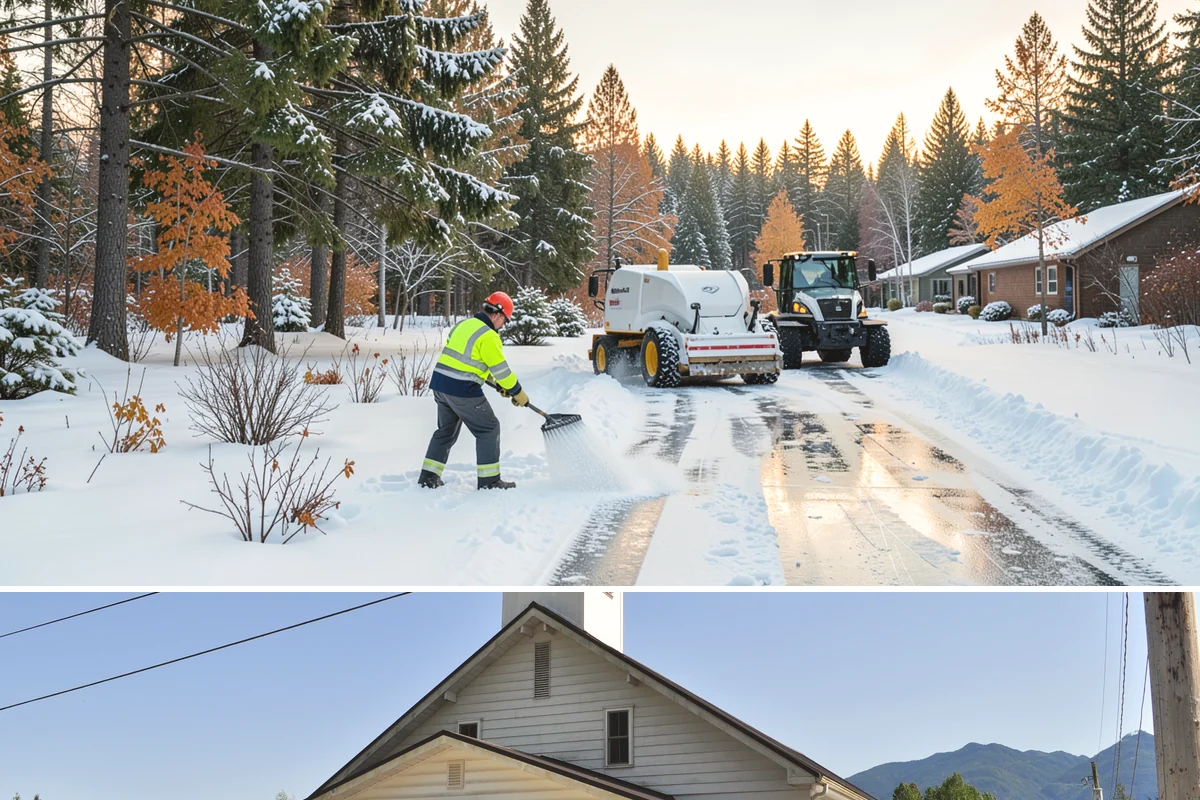 Utility Access Clearing in Concrete, Skagit County, WA - Maintained after each snowfall throughout the winter season so critical access is never blocked.
