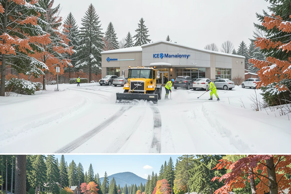 Utility Access Clearing in Covington, King County, WA - Maintained after each snowfall throughout the winter season so critical access is never blocked.