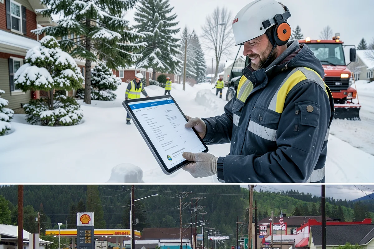 Utility Access Clearing in Granite Falls, Snohomish County, WA - Maintained after each snowfall throughout the winter season so critical access is never blocked.