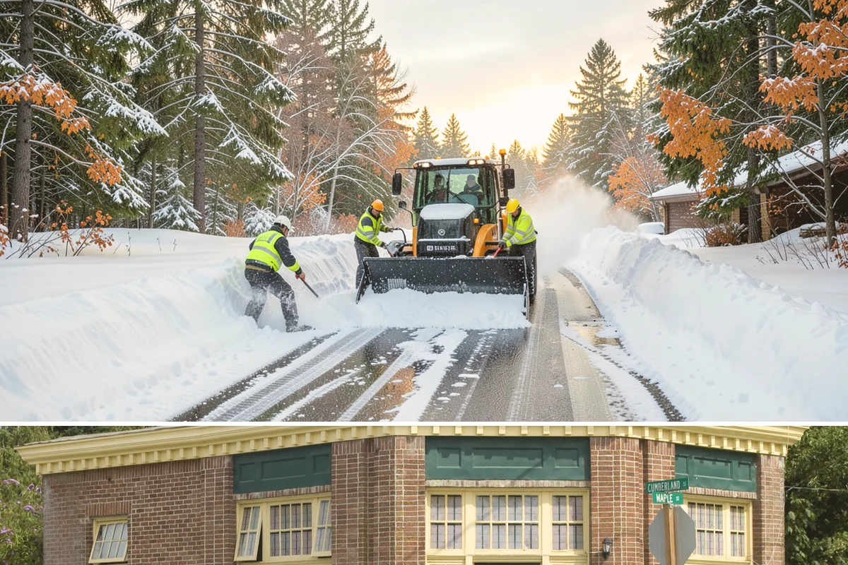 Utility Access Clearing in Hamilton, Skagit County, WA - Maintained after each snowfall throughout the winter season so critical access is never blocked.