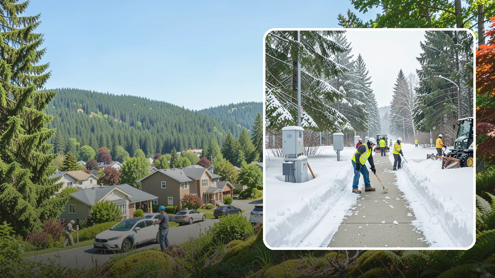 Utility Access Clearing in Index, Snohomish County, WA - We clear snow from utility panels, meters, shutoffs, and vaults so crews can reach critical systems in any Western Washington...