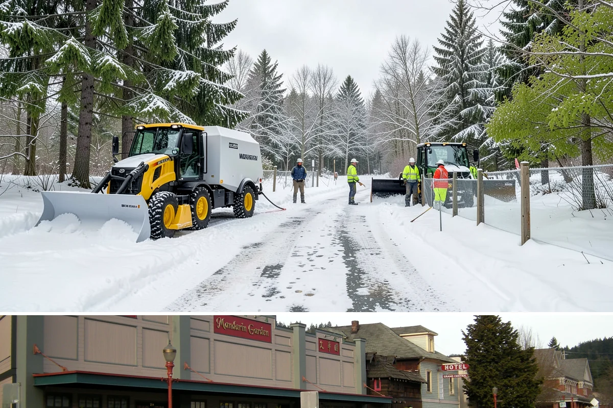 Utility Access Clearing in Issaquah, King County, WA - Maintained after each snowfall throughout the winter season so critical access is never blocked.