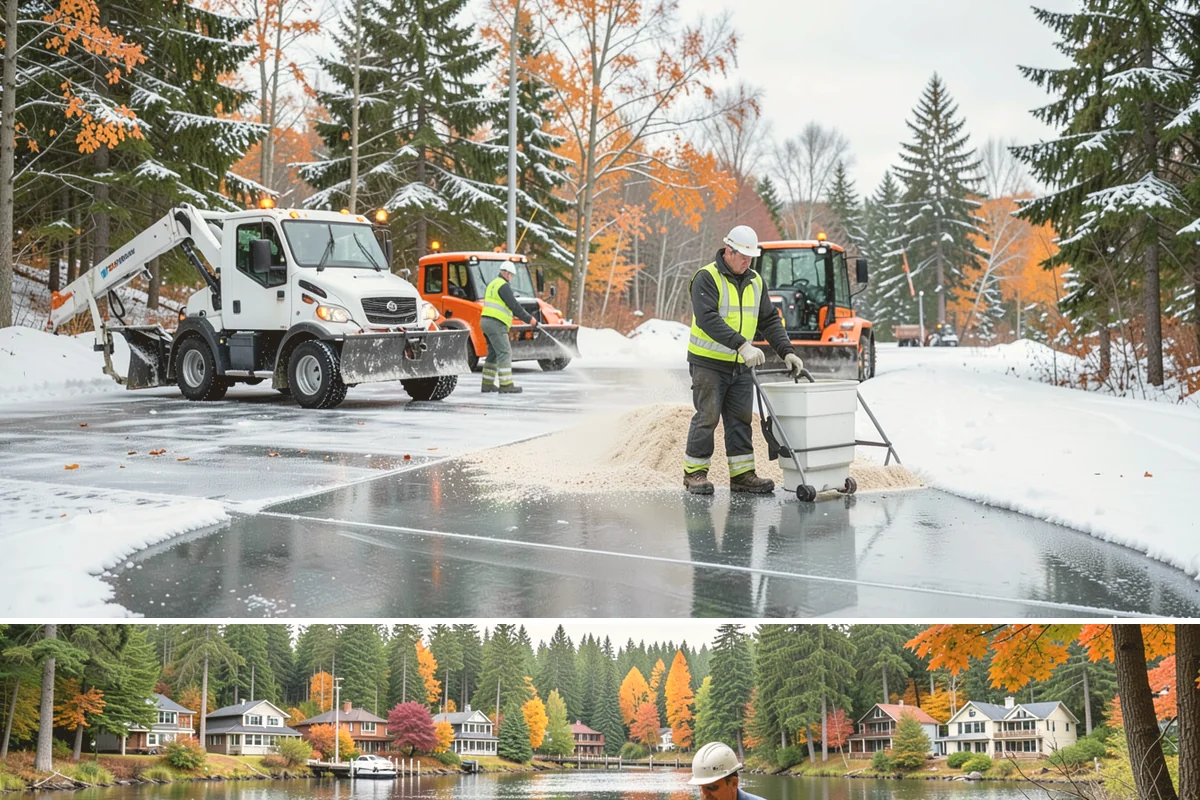 Utility Access Clearing in La Conner, Skagit County, WA - Maintained after each snowfall throughout the winter season so critical access is never blocked.