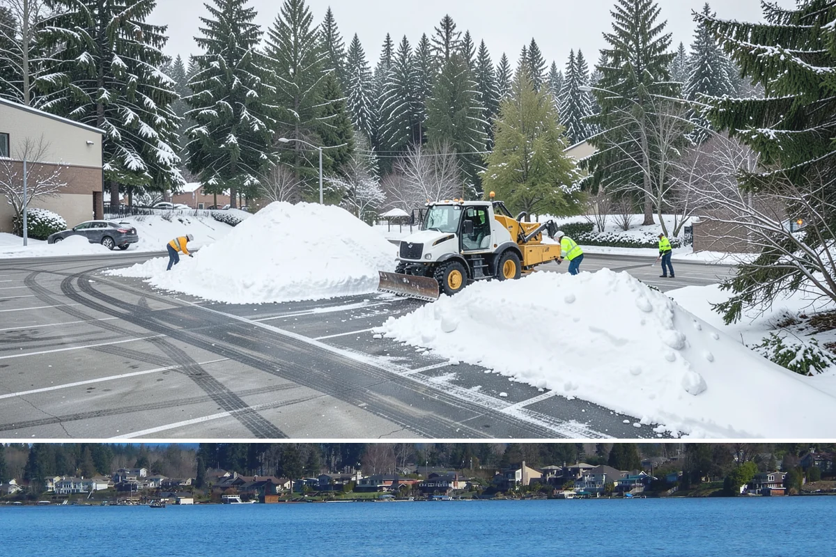 Utility Access Clearing in Lake Stevens, Snohomish County, WA - Maintained after each snowfall throughout the winter season so critical access is never blocked.