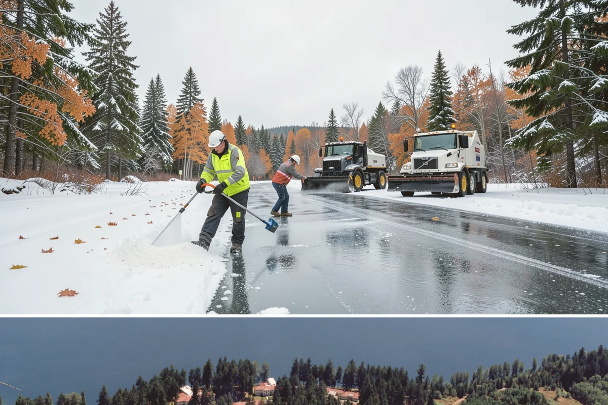Utility Access Clearing in Lakewood, Pierce County, WA - Maintained after each snowfall throughout the winter season so critical access is never blocked.