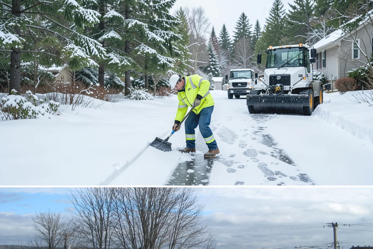 Utility Access Clearing in Langley, Island County, WA - Maintained after each snowfall throughout the winter season so critical access is never blocked.