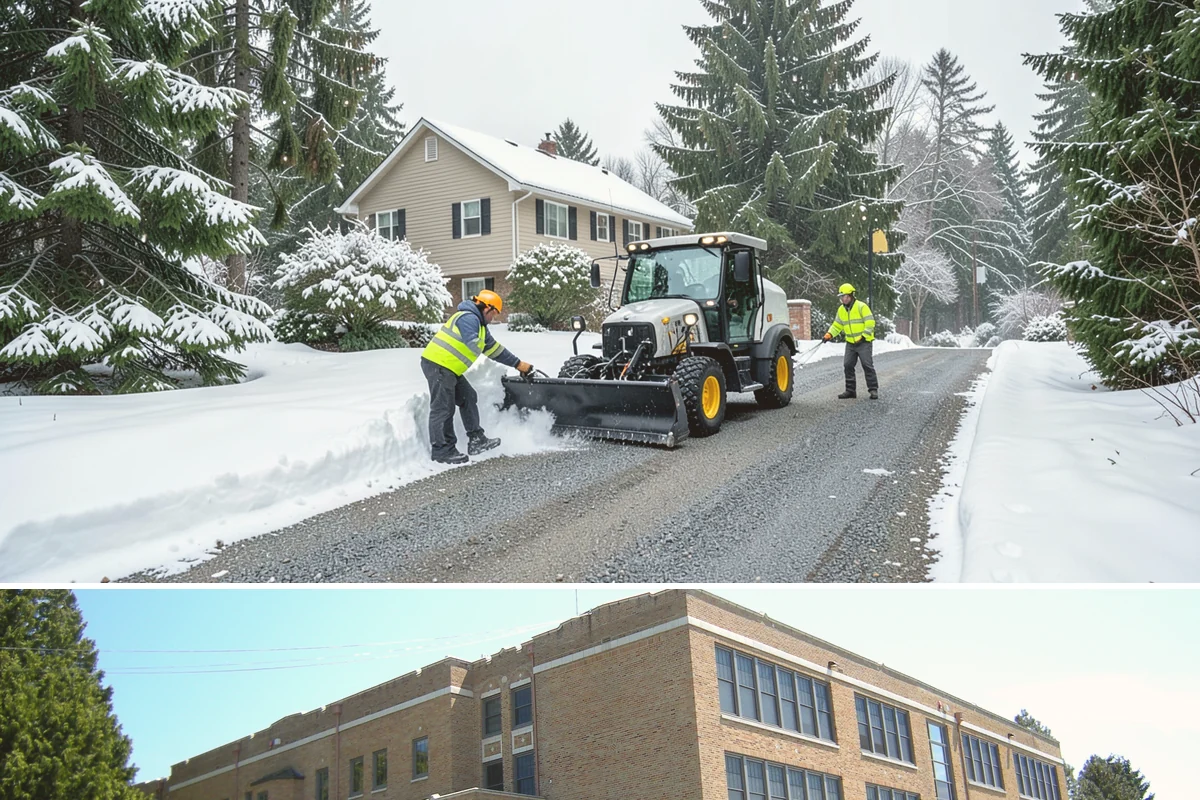Utility Access Clearing in Maple Valley, King County, WA - Maintained after each snowfall throughout the winter season so critical access is never blocked.