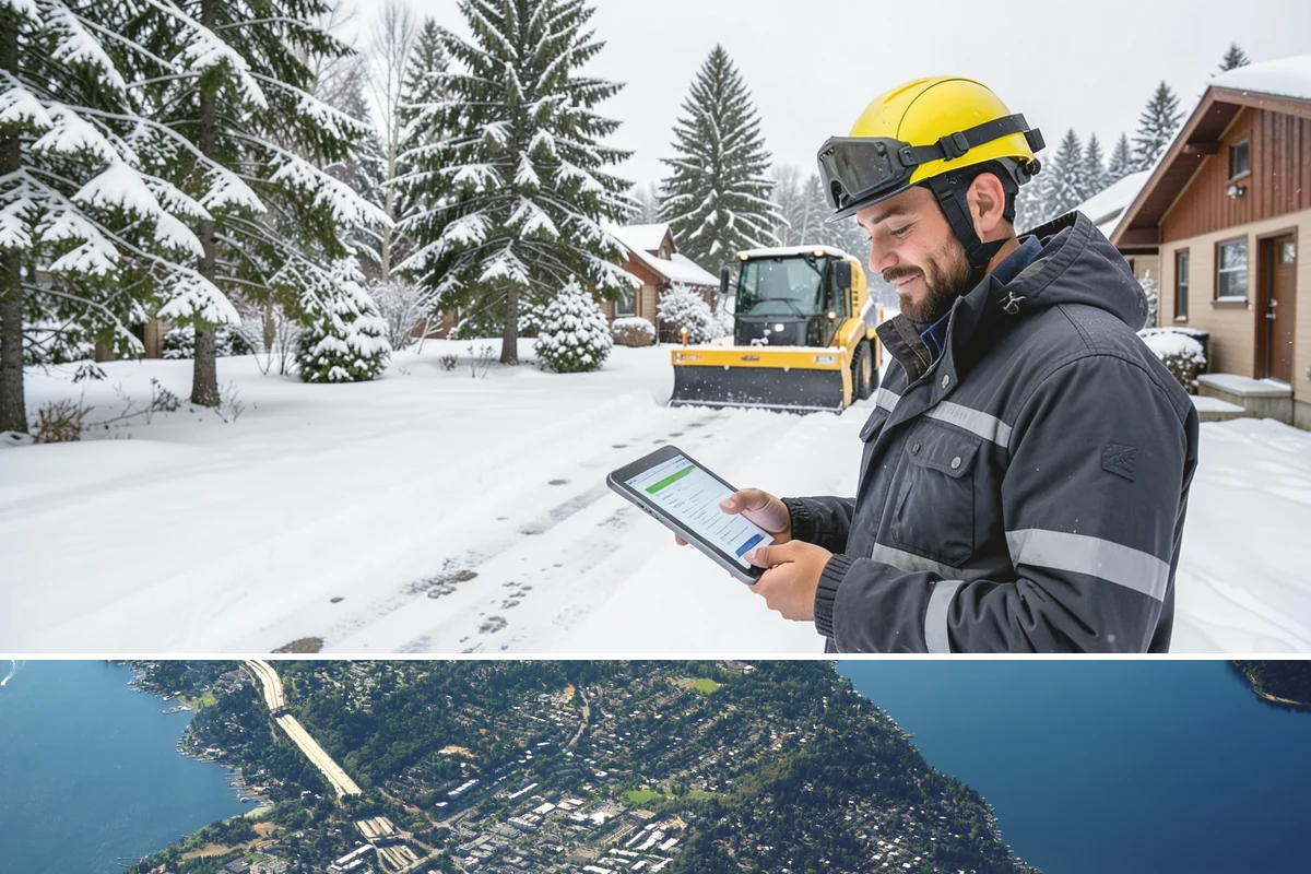 Utility Access Clearing in Mercer Island, King County, WA - Maintained after each snowfall throughout the winter season so critical access is never blocked.