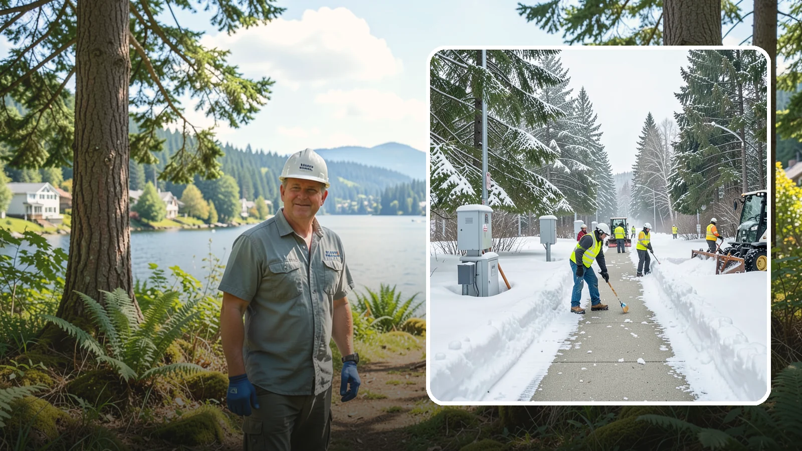 Utility Access Clearing in Milton, King County, WA - We clear snow from utility panels, meters, shutoffs, and vaults so crews can reach critical systems in any Western Washington...