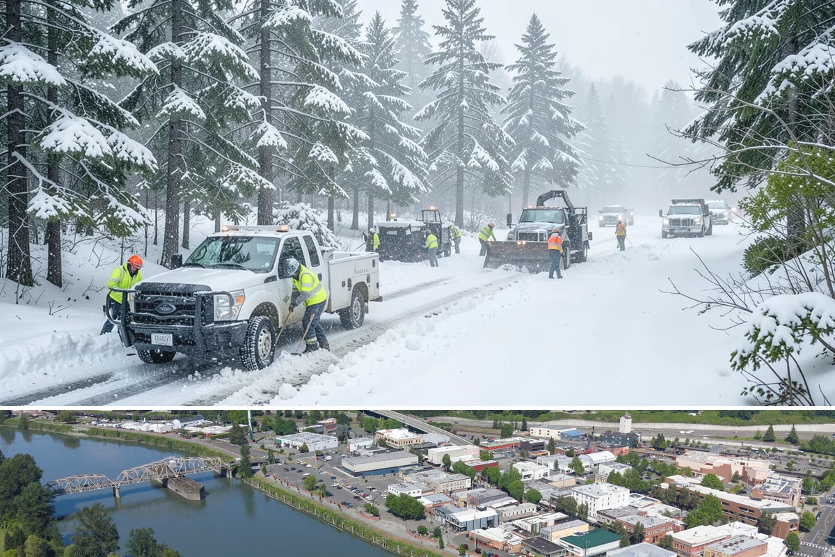 Utility Access Clearing in Mount Vernon, Skagit County, WA - Maintained after each snowfall throughout the winter season so critical access is never blocked.