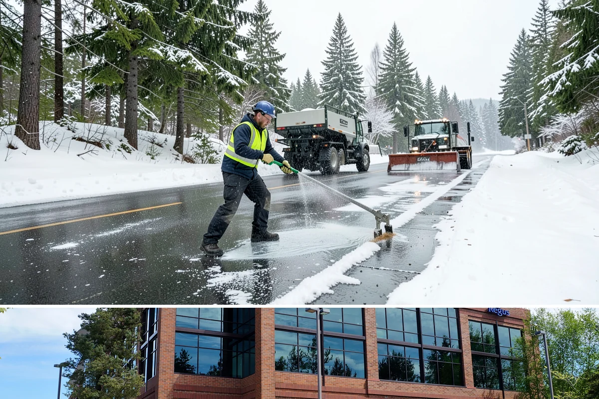 Utility Access Clearing in Mountlake Terrace, Snohomish County, WA - Maintained after each snowfall throughout the winter season so critical access is never blocked.