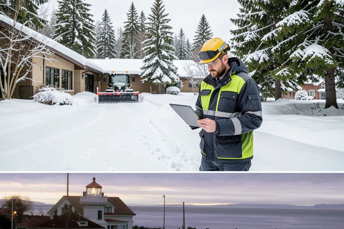 Utility Access Clearing in Mukilteo, Snohomish County, WA - Maintained after each snowfall throughout the winter season so critical access is never blocked.