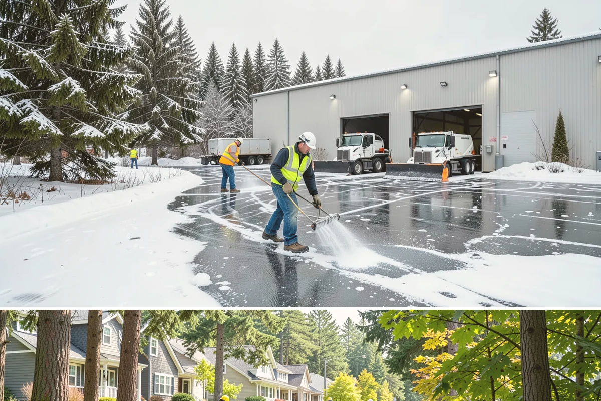 Utility Access Clearing in Normandy Park, King County, WA - Maintained after each snowfall throughout the winter season so critical access is never blocked.