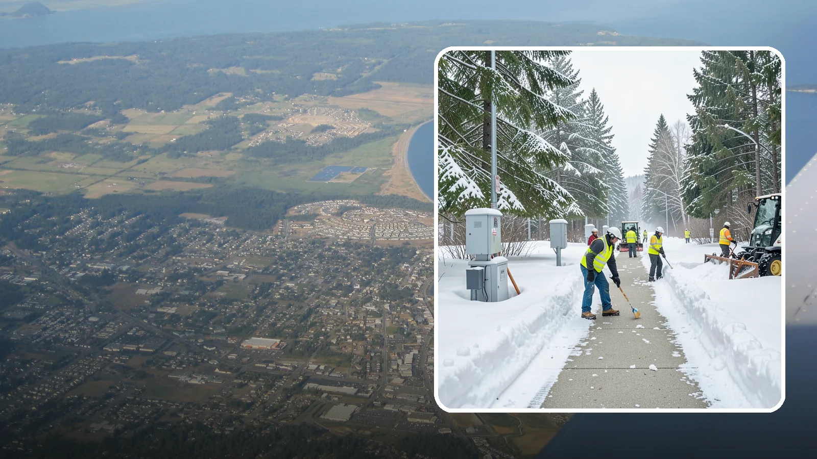 Utility Access Clearing in Oak Harbor, Island County, WA - We clear snow from utility panels, meters, shutoffs, and vaults so crews can reach critical systems in any Western Washington...