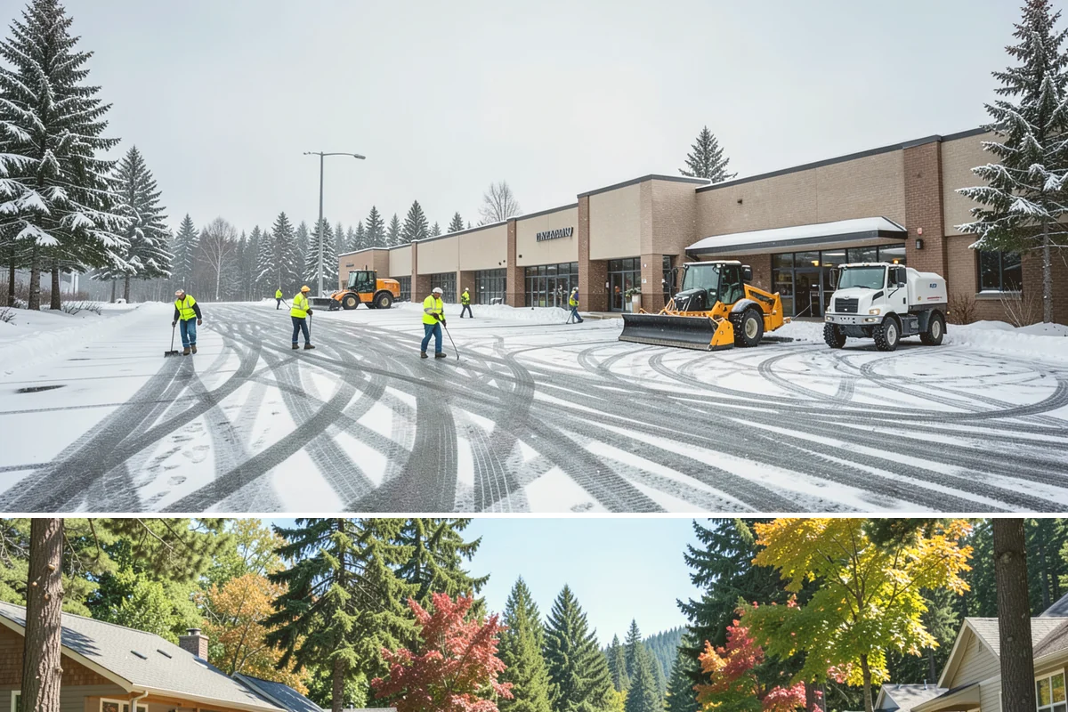 Utility Access Clearing in Orting, Pierce County, WA - Maintained after each snowfall throughout the winter season so critical access is never blocked.