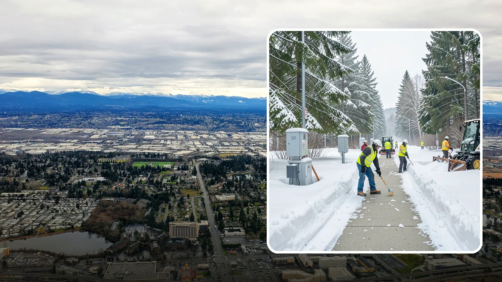 Utility Access Clearing in SeaTac, King County, WA - We clear snow from utility panels, meters, shutoffs, and vaults so crews can reach critical systems in any Western Washington...