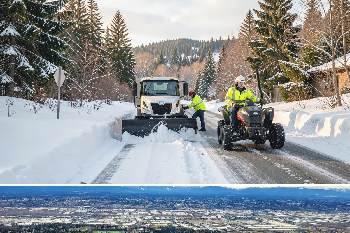 Utility Access Clearing in SeaTac, King County, WA - Maintained after each snowfall throughout the winter season so critical access is never blocked.