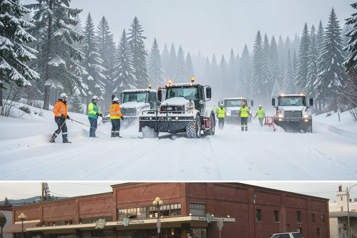 Utility Access Clearing in Sedro-Woolley, Skagit County, WA - Maintained after each snowfall throughout the winter season so critical access is never blocked.